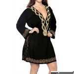 LA LEELA Rayon 01 Solid Women's Caftan Kimono Nightgown Beachwear Cover up Dress Black_o907 B06W2KKM1D